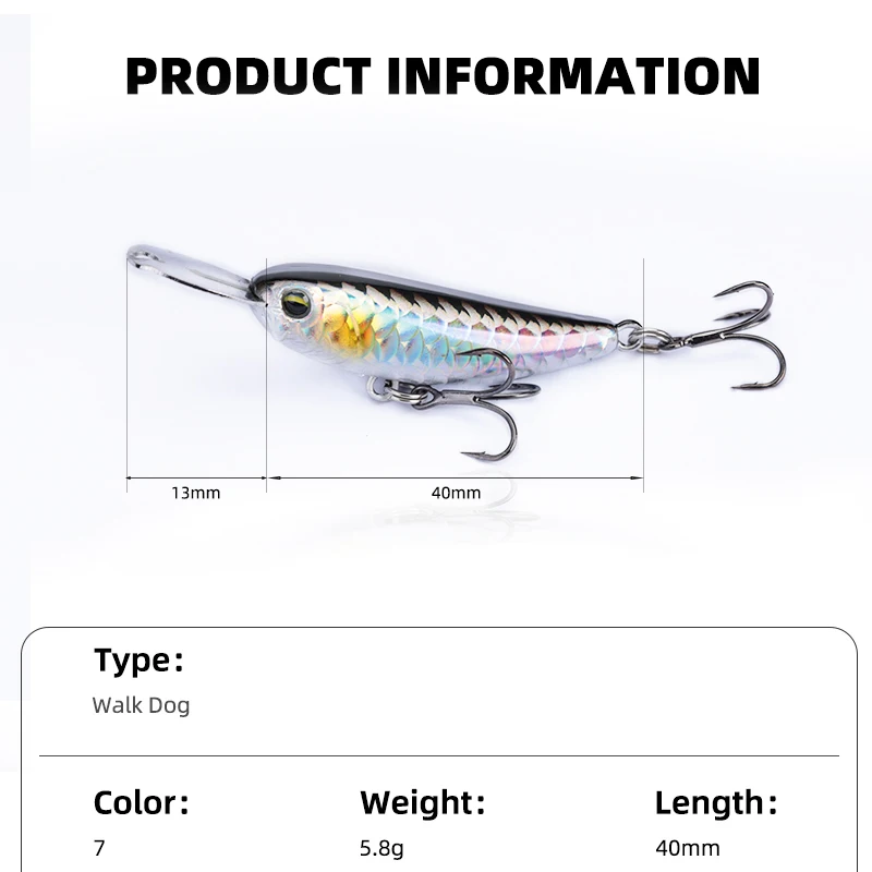 OUTKIT 2025 New Micro Sinking Minnow 40mm/5.8g Fishing Bait Artificial Pencil Lure Topwater Bait For Bass Trout Fishing Lures