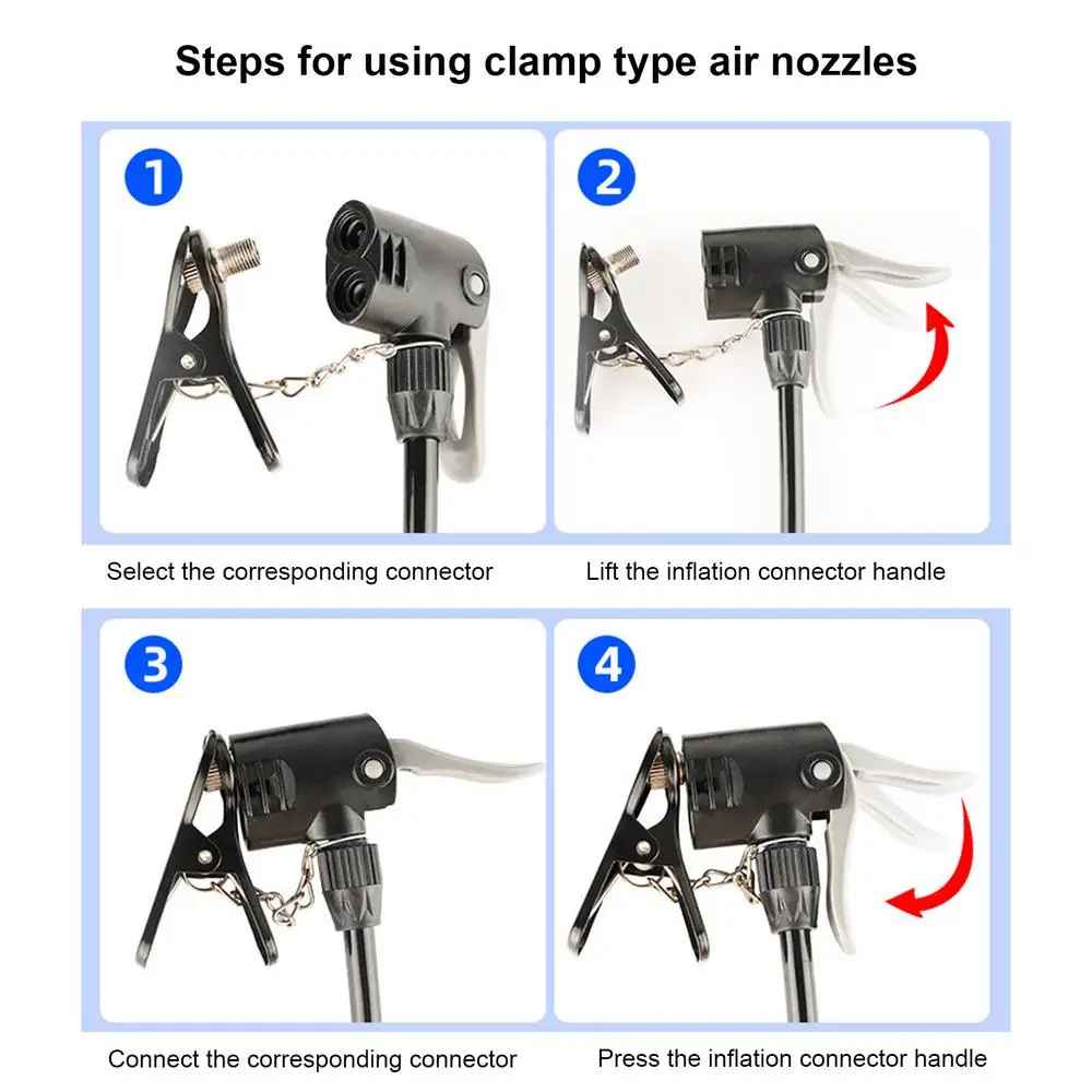 DOMEN Bicycle Tire Inflator Nozzle Bike Pump Adapter Valve Air Pump Adapter Bike Pump Head Pump Adapter Bike Accessories