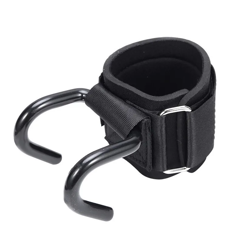 1PairWeight Lifting Hook Grips With Wrist Wraps Hand-Bar Wrist Strap Gym Fitness Hook Weight Strap Pull-Ups Power Lifting Glove