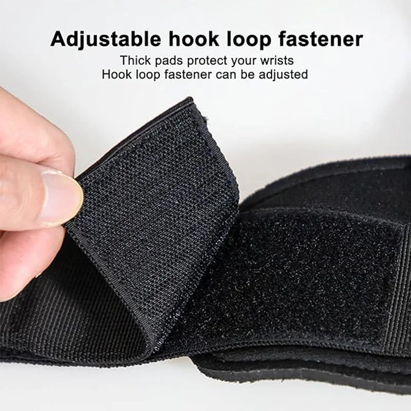 1PairWeight Lifting Hook Grips With Wrist Wraps Hand-Bar Wrist Strap Gym Fitness Hook Weight Strap Pull-Ups Power Lifting Glove