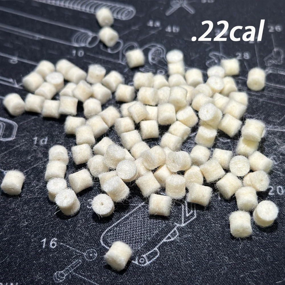 .22cal .30cal 9mm 100pcs Wool Felt Polishing Pad Mop With Hole Spear Pointed Carbon Cleaning Brush Hunting Gun Cleaning Kit
