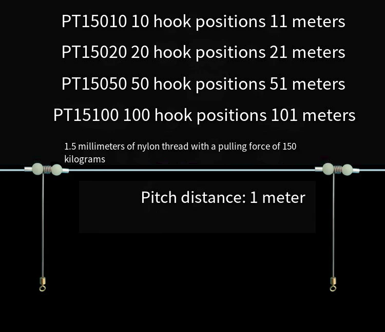 Fishing Gear Sea Fishing Row Hook Longline Handle Boat Fishing Row Line Bottom Hook Tandem Hook Set