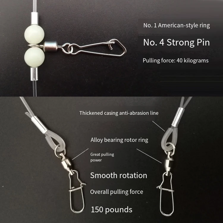 Fishing Gear Sea Fishing Row Hook Longline Handle Boat Fishing Row Line Bottom Hook Tandem Hook Set