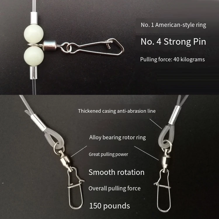 Fishing Gear Sea Fishing Row Hook Longline Handle Boat Fishing Row Line Bottom Hook Tandem Hook Set