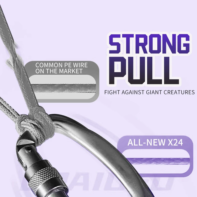 New YGKX 24 Strands PE Braided Fishing Line 300/500/1000M Ultra Multifilament Fishing Line Super Smooth Carp Fishing Line