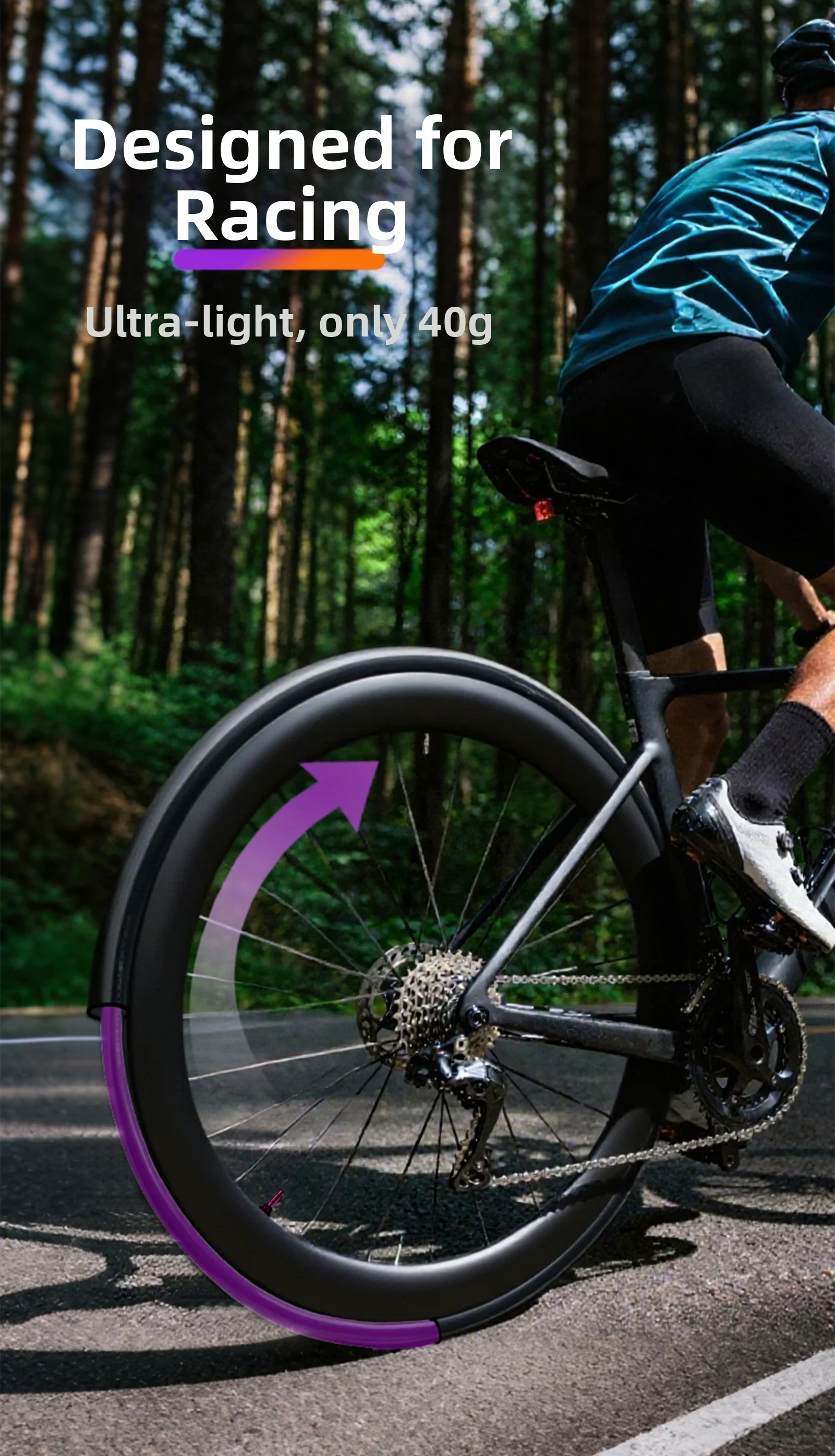 OFFBONDAGE Ultralight TPU Bicycle Inner Tube 30g 700X18-32C Road Bicycle Material Tire 45/65/85mm Length French Valve Nozzle