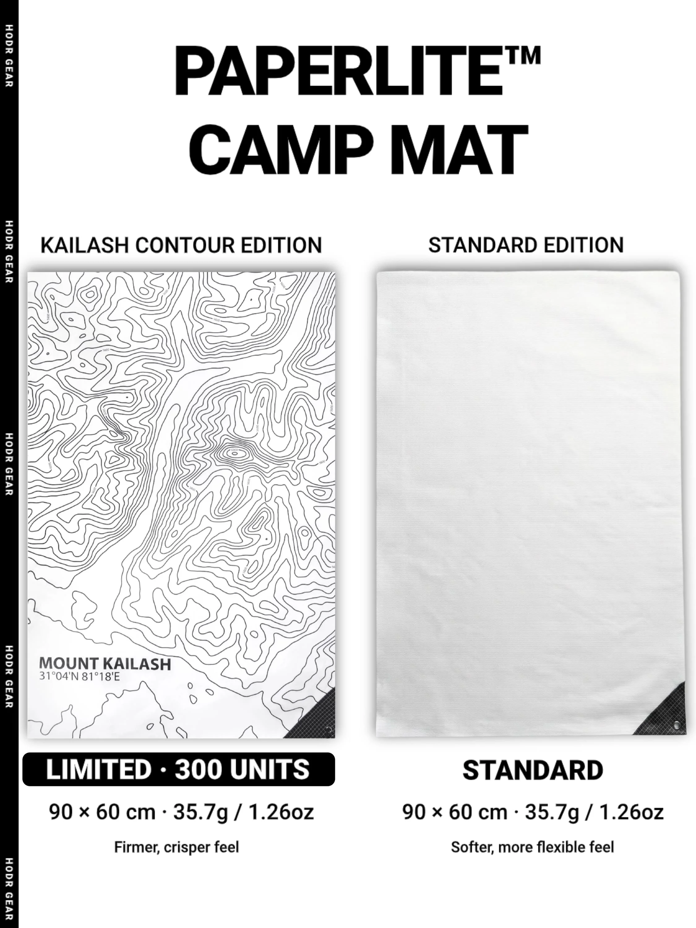 HODRGEAR PaperLite Tyvek Tent Vestibule Mat 35g Ultralight Ground Sheet Tent Foortprint Waterproof Tent Footprint Camping Hiking