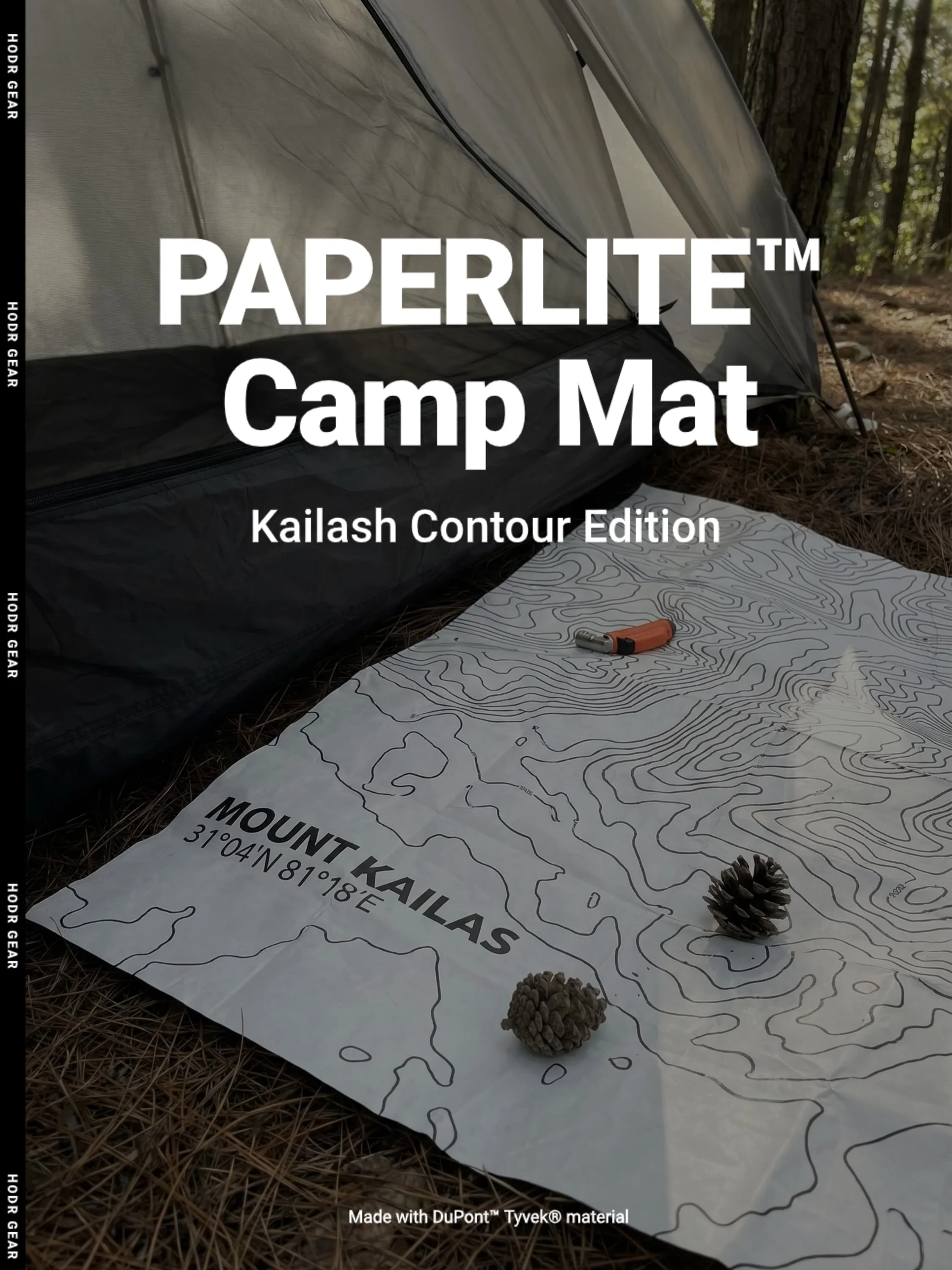 HODRGEAR PaperLite Tyvek Tent Vestibule Mat 35g Ultralight Ground Sheet Tent Foortprint Waterproof Tent Footprint Camping Hiking