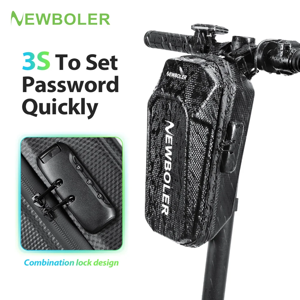 NEWBOLER 3L/5L Electric Scooter Bag Accessories Electric Vehicle Bag With Password Lock Waterproof Scooter Front Bag Bike Bag 