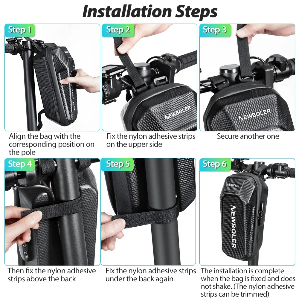 NEWBOLER 3L/5L Electric Scooter Bag Accessories Electric Vehicle Bag With Password Lock Waterproof Scooter Front Bag Bike Bag 