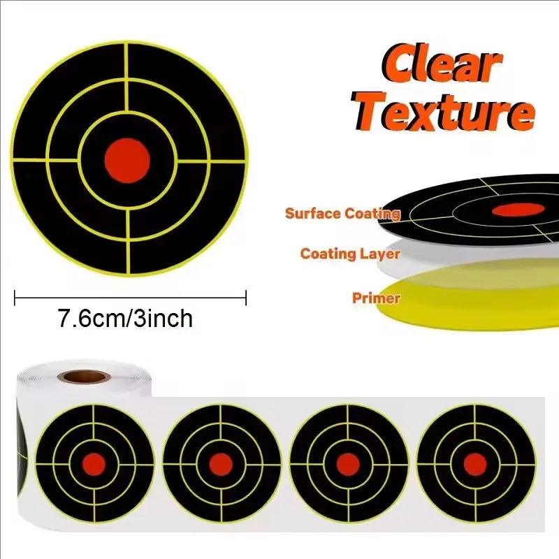 Reactive Splatter Shooting Target Sticker 100/200 Counts Self Adhesive Waterproof High Visibility Splash Target for Hunting