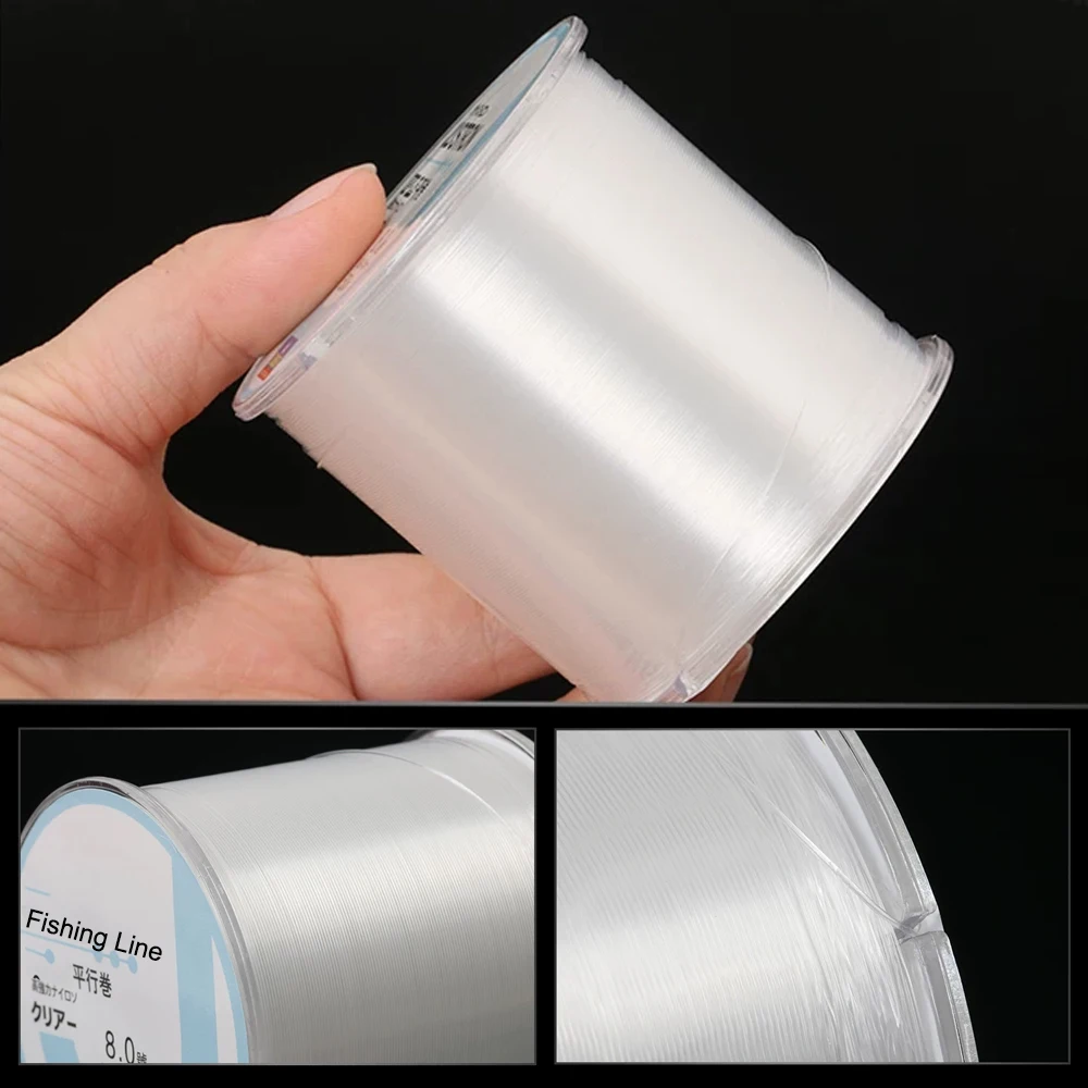 500M Japanese Nylon Durable Monofilament Rock Sea/Freshwater Fishing Line 0.10mm To 0.47mm Fishing Line Diameter Fishing Tackle