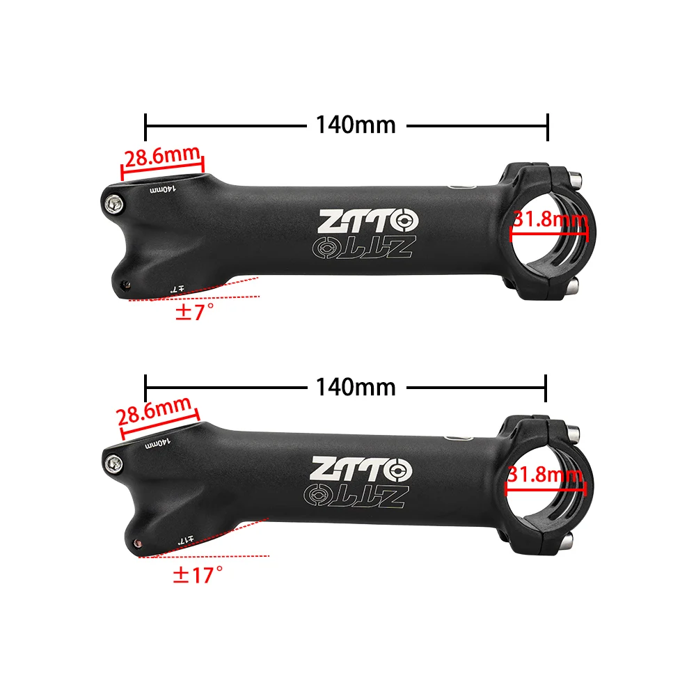 ZTTO 130 140 150mm Extra Long Bike Stem Aluminum Alloy 31.8mm Bicycle Handlebar Stem for Fixgear Track Bike Road Bike