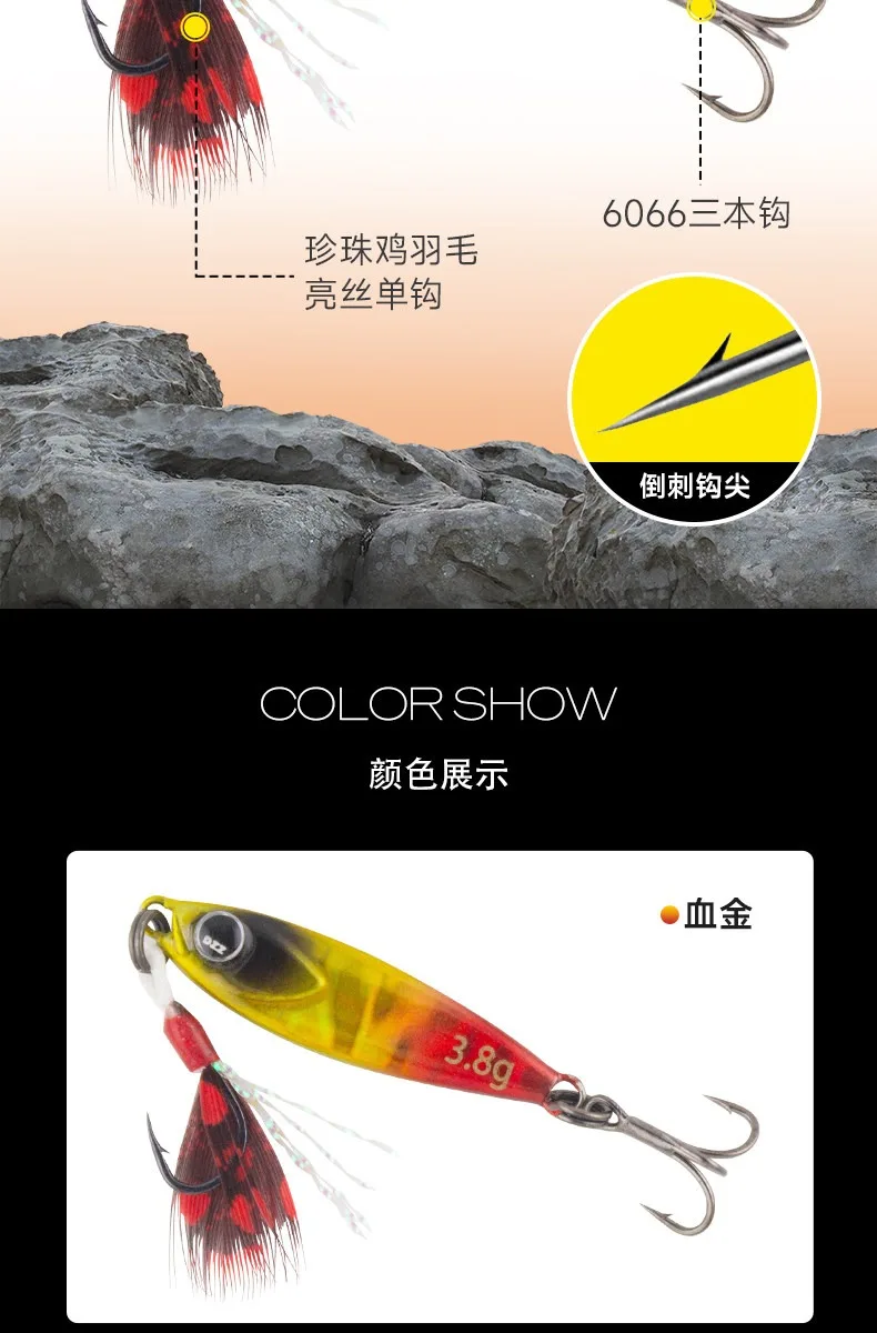 2Pcs Mini Metal Jig Fishing Lure 1.5g 3.8g 5.5g Small Bait with Feather Hook Laser Coating Spoon Trout Bass Freshwater Fishing