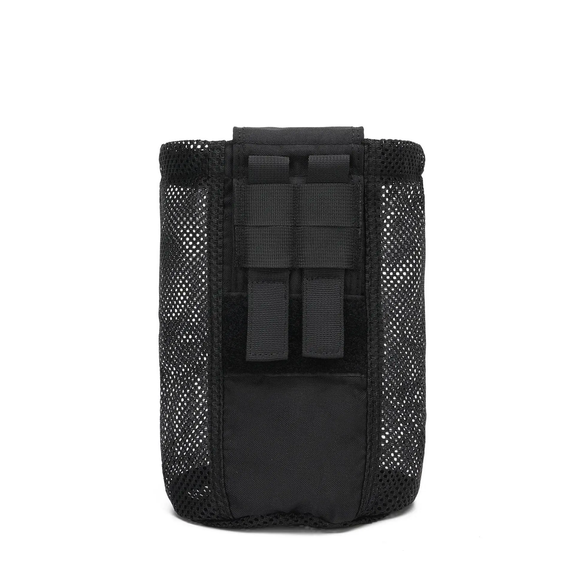 Tactical Molle Mesh Dump Pouch, Lightweight Compact Drawstring Foldable Recovery Mag Tool Pack, EDC Drop Storage Belt Bag