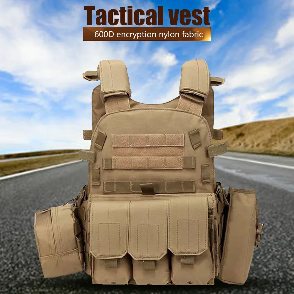 Nylon Tactical Vest Body Armor Hunting Carrier Men Combat Camo Military Army Vest Outdoor CS 2026