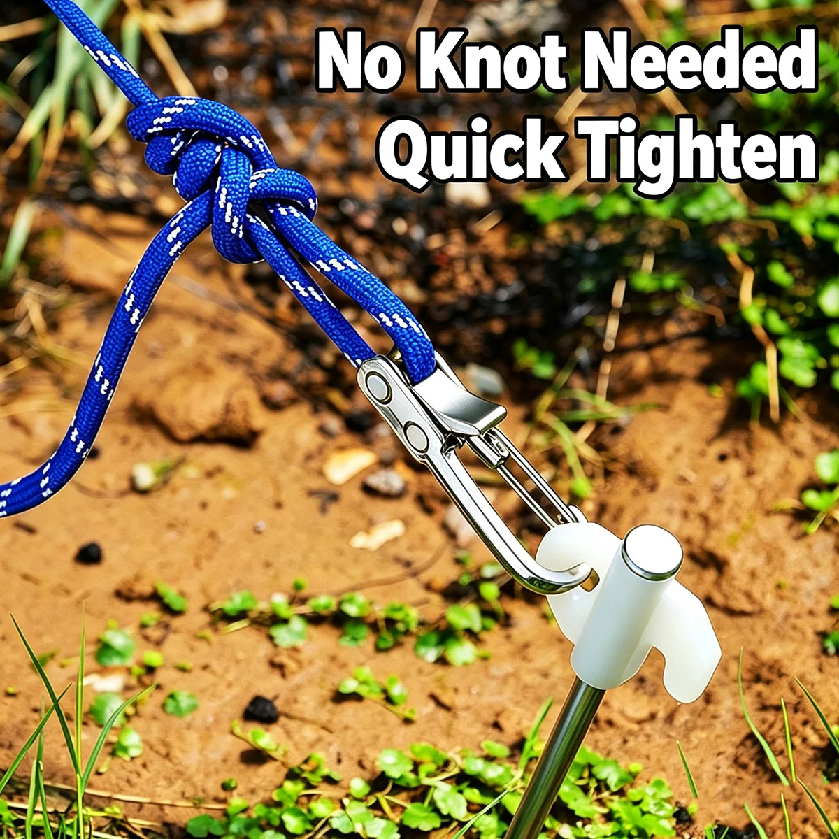 Rope Tightening Tool Tensioner Heavy Duty Retractable Buckle Self Locking For Camping Tent Hammock Moving Securing Fastener