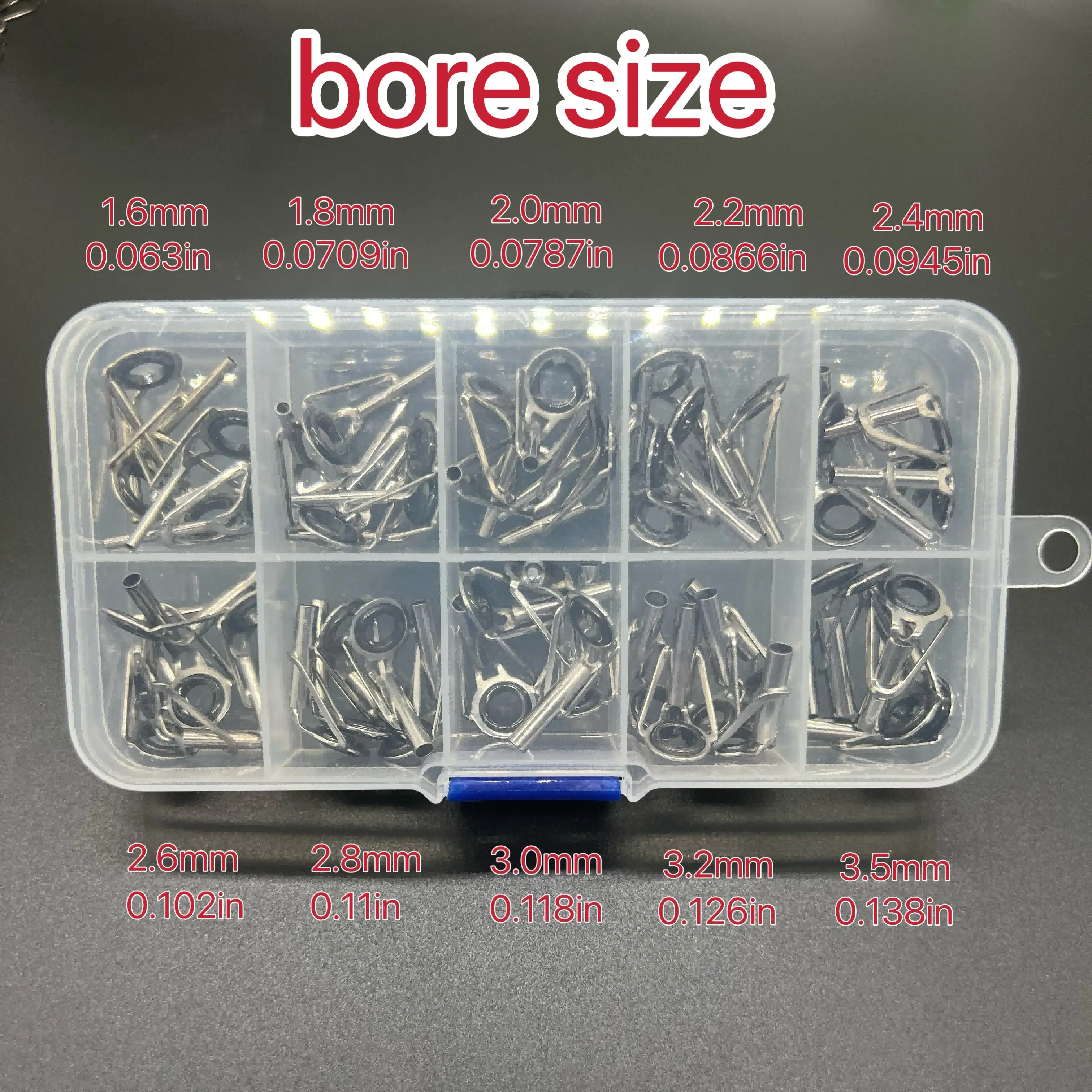 50pcs of Sea Rod Guide Rings, Rocker Rod Top Rings, Stainless Steel Lure Top Rings, Long-Range Fishing Rod Modification Accessor