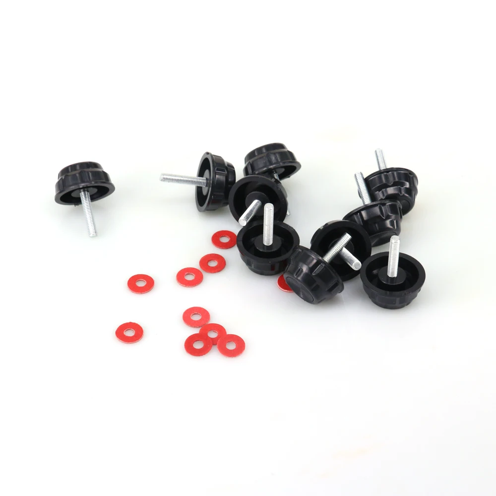 DEUKIO 10pcs Fishing Reel Handle Screw Caps for Spinning Reel Crank Power Foldable Wheels Rocks Arm Handle Knob Accessories