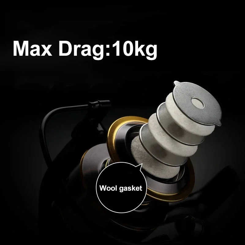 Daiwa New All Metal Fishing Reel 15Kg Max Drag Power Spinning Wheel Fishing Coil Shallow Spool Suitable for All Waters