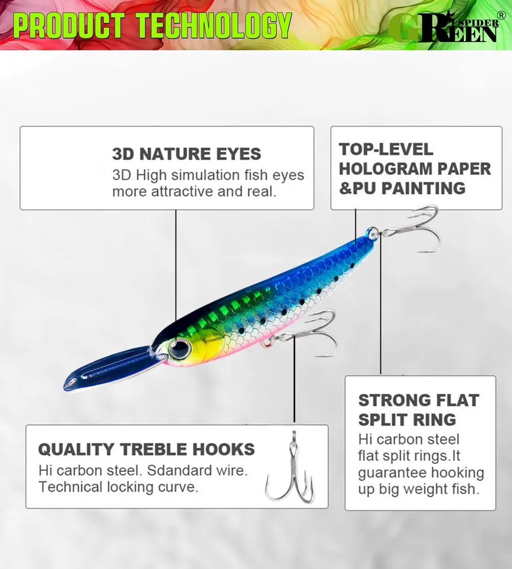 Sinking Minnow Fishing Bait 63mm/17g Artificial Pencil Lure For Bass Trout Fishing Lures