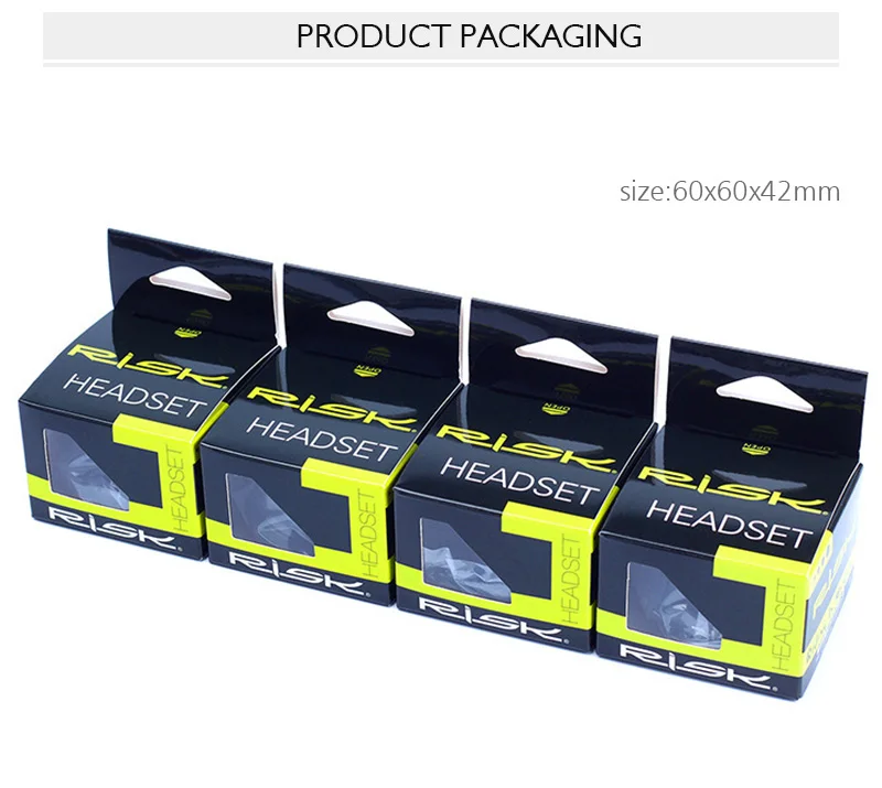 RISK MTB Road Bicycle Headset 44mm 34/41/41.8/49.7/50.6/55/56mm for Bike 28.6mm 1 1/8 Straight 1.25-1.5" 1 1/4-1/2 Tapered Fork