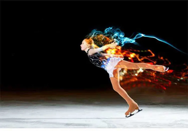 Ice Skating Figure Skating Pantyhose For Adults Gymnastics Rhinestone Pants Socks With Shoes Cover Kids Long Tights Trousers