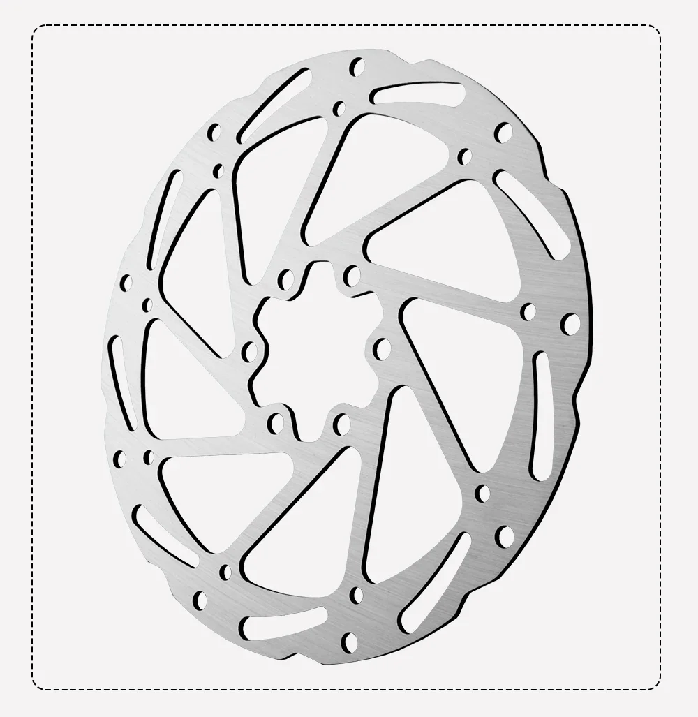 TEKTRO Disc Brake Rotor 6-Bolt TR160/TR180/TR203 160/180/203mm Stainless Steel Lightweight Dissipation Polygonal Design Screws