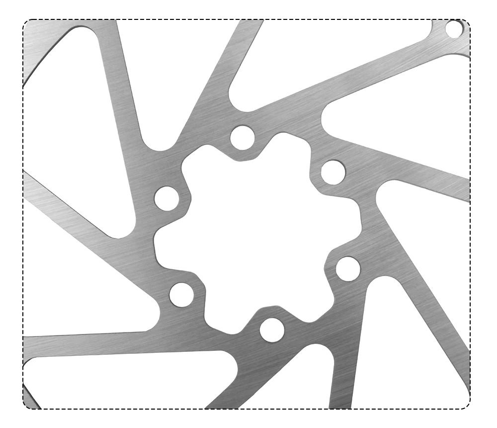 TEKTRO Disc Brake Rotor 6-Bolt TR160/TR180/TR203 160/180/203mm Stainless Steel Lightweight Dissipation Polygonal Design Screws
