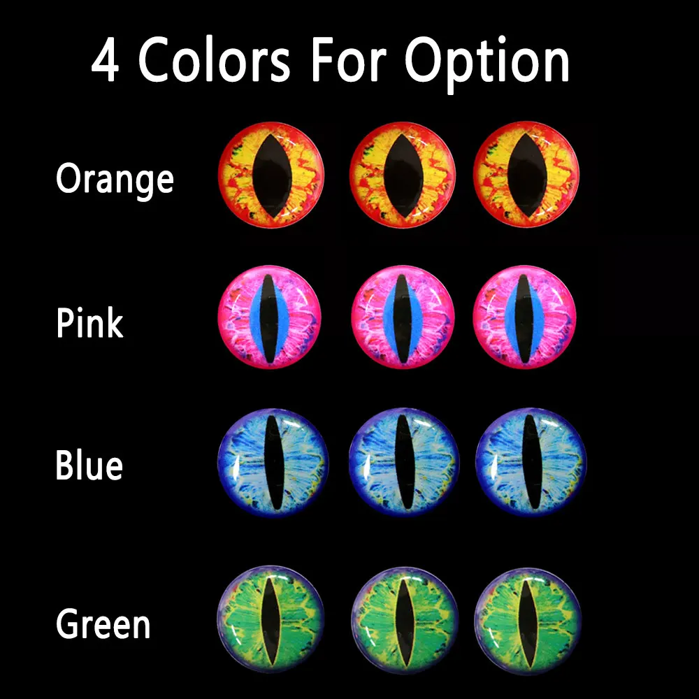 100pcs Holographic 3D Epoxy Fish Eyes Dragon Eyes For Baitfish Streamer Saltwater Fly Jig Baits Fishing Lure Making 3mm~12mm