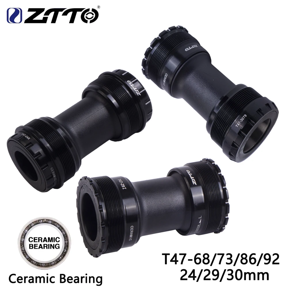 ZTTO T47 Bike Bottom Bracket 47mm Width 68-86.5-92MM Frame shell Ceramic Bearing BB For 24 28.99mm 30mm Cranksets Central Axis