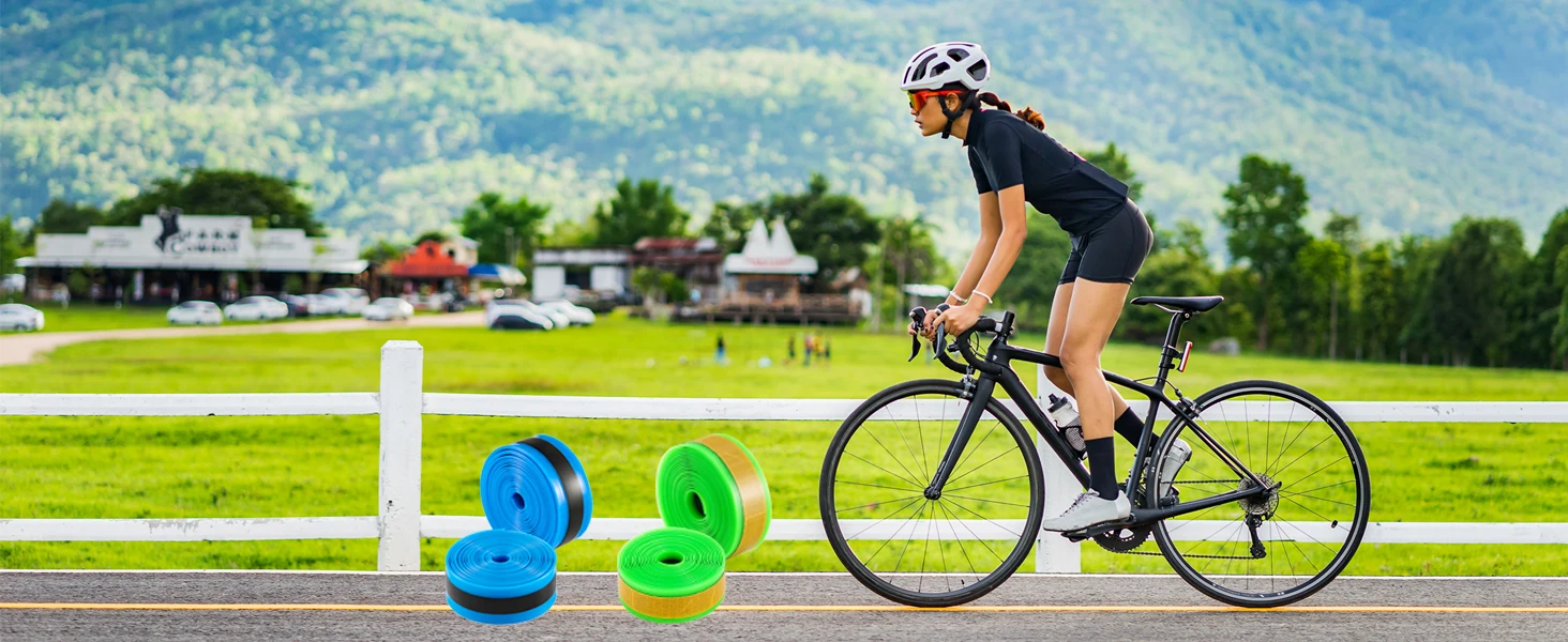 1PCS Bike Tire Liner Inner Tube Bicycle 700C Flat Protector Compatible with 12' 16' 18' 20' 24' 26' 27.5' 29' TPU Tire Liner