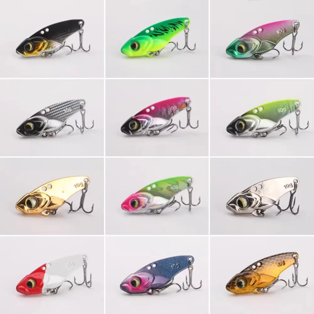 NEW 1PC Metal VIB Fishing Lures 5g 7g 10g 15g Metal Jig Crankbait Wobbler Vibration Baits Pesca Tackle for Trout Bass Pike Perch