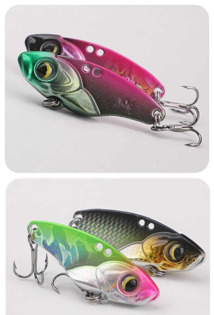NEW 1PC Metal VIB Fishing Lures 5g 7g 10g 15g Metal Jig Crankbait Wobbler Vibration Baits Pesca Tackle for Trout Bass Pike Perch
