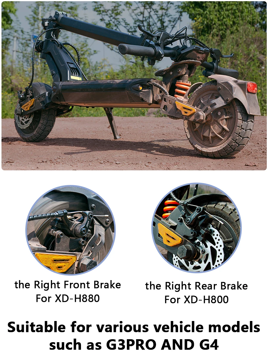 XOD Electric Scooter Brake H800/H880 Electric Scooter Hydraulic Disc Brake For KUKirin G3 Pro G4 G5 G2 MAX G2 Master Spare Parts
