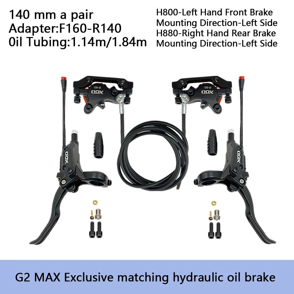 XOD Electric Scooter Brake H800/H880 Electric Scooter Hydraulic Disc Brake For KUKirin G3 Pro G4 G5 G2 MAX G2 Master Spare Parts