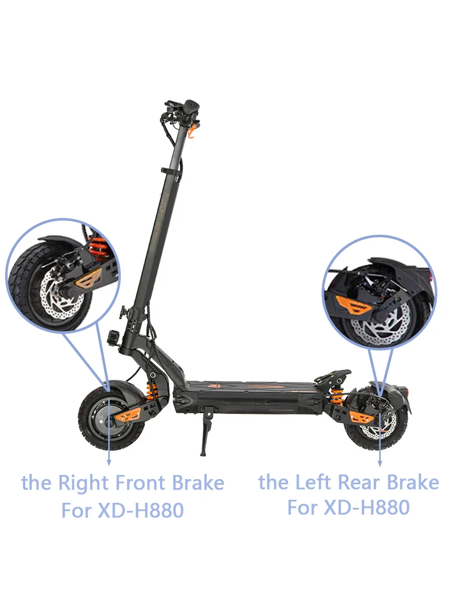 XOD Electric Scooter Brake H800/H880 Electric Scooter Hydraulic Disc Brake For KUKirin G3 Pro G4 G5 G2 MAX G2 Master Spare Parts