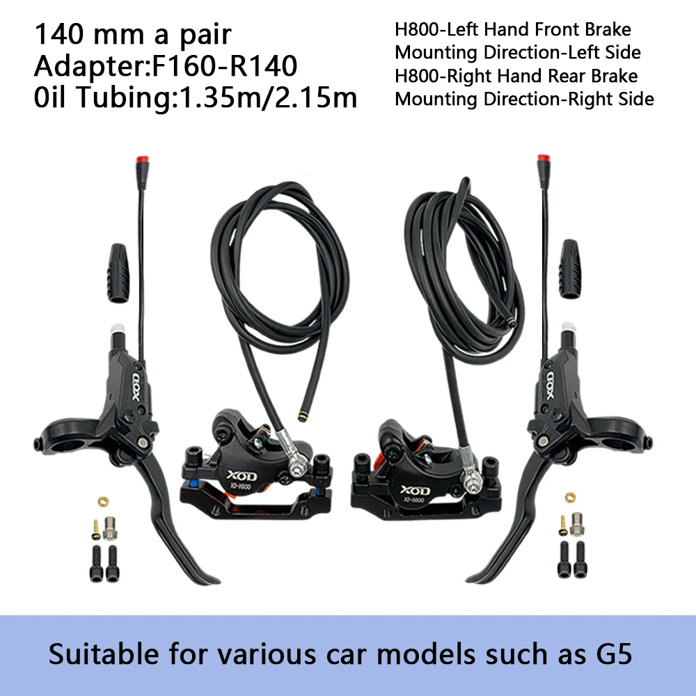 XOD Electric Scooter Brake H800/H880 Electric Scooter Hydraulic Disc Brake For KUKirin G3 Pro G4 G5 G2 MAX G2 Master Spare Parts