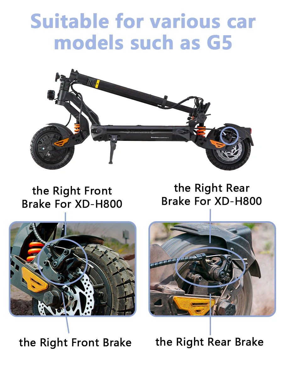 XOD Electric Scooter Brake H800/H880 Electric Scooter Hydraulic Disc Brake For KUKirin G3 Pro G4 G5 G2 MAX G2 Master Spare Parts