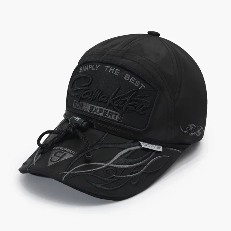 Hot Sale Gamakatsu Waterproof Fishing Baseball Cap Cotton Sun Protection Fishing Hats with Clip Trendy Trucker Hats for Men