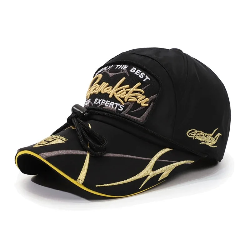 Hot Sale Gamakatsu Waterproof Fishing Baseball Cap Cotton Sun Protection Fishing Hats with Clip Trendy Trucker Hats for Men