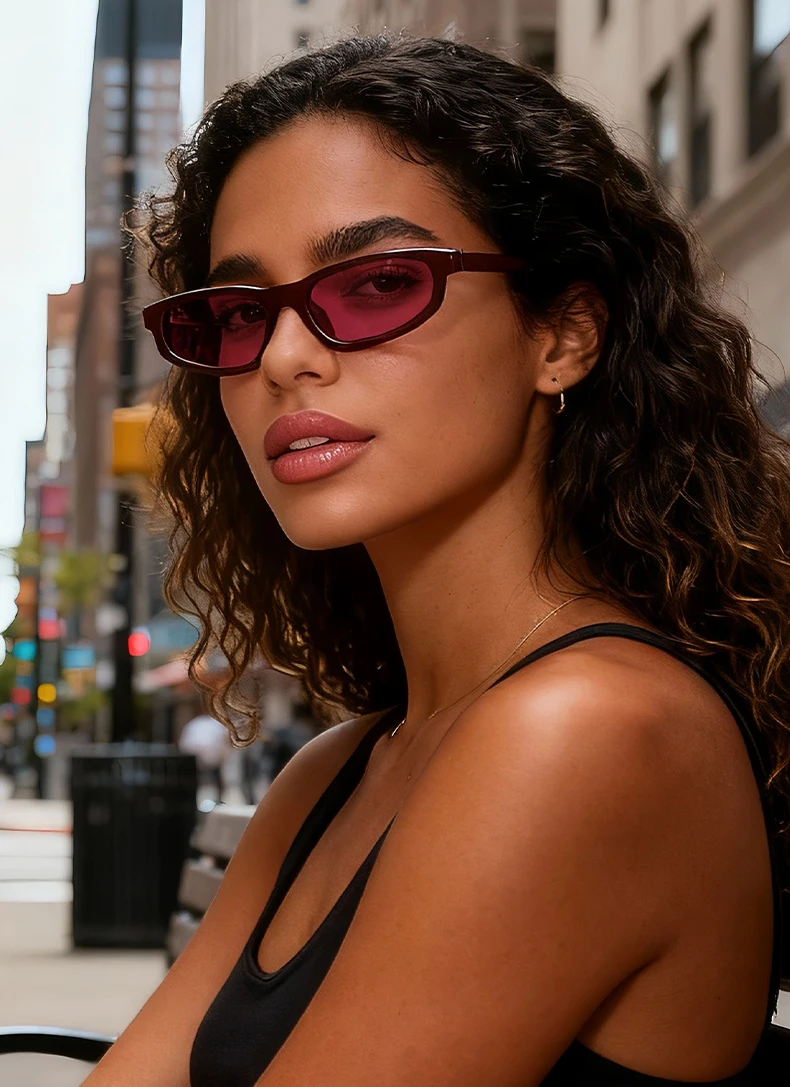 Hiking Vintage Small Oval Anti Light Glasses Women Men Classic Fashion Brand Shades Daily Leisure Travel Lady Man Eyewear UV400