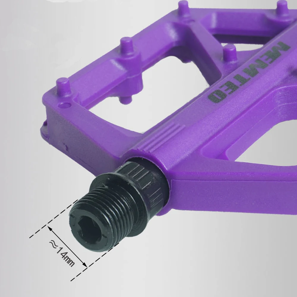 Ultralight Economy Model Double DU Bearing Bike Pedal Nylon Material Reflective Bright Strips MTB Road Bicycle Flat Pedals