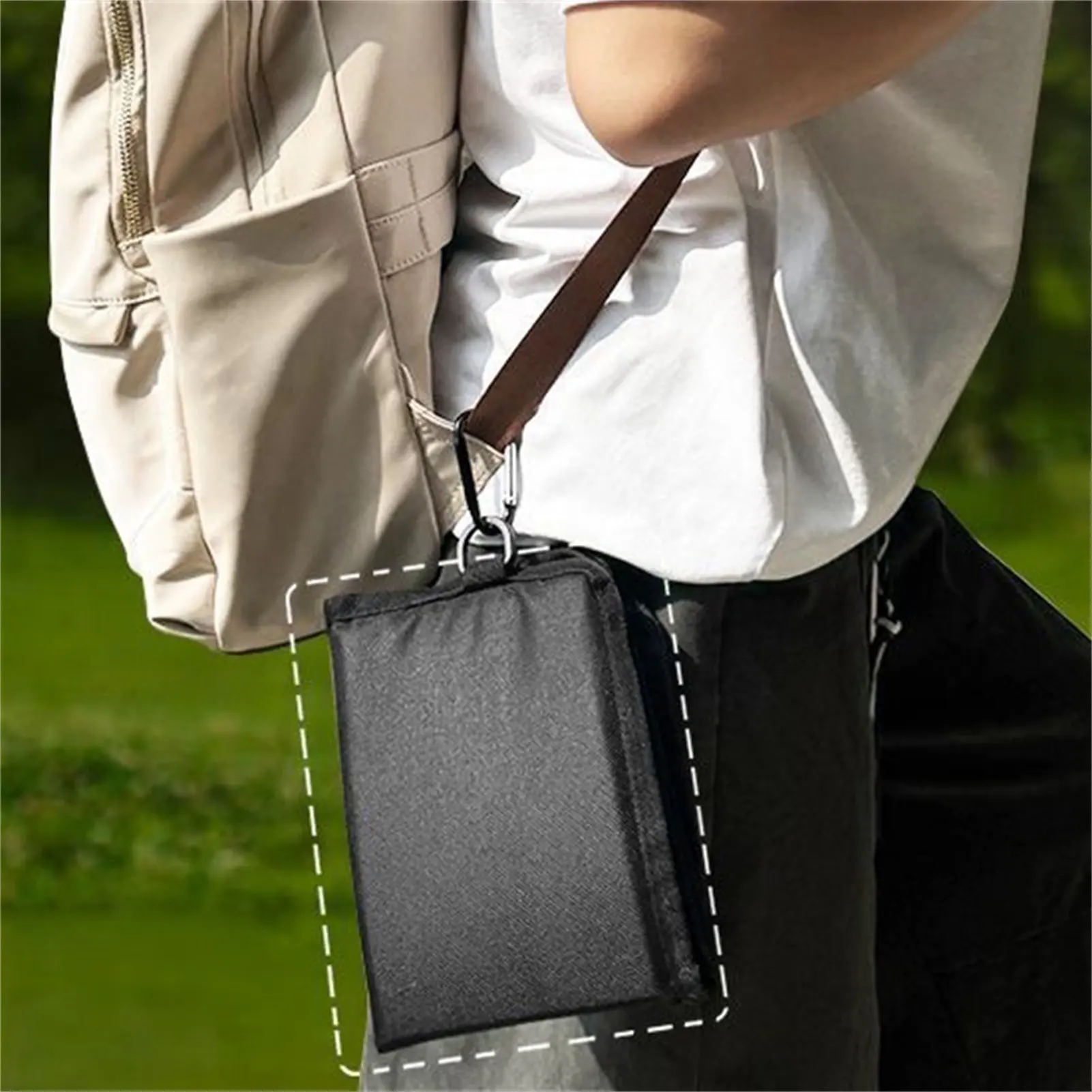 Oxford Cloth Folding Camping Seat Pad Waterproof Thickened Portable for Hiking Trekking Outdoor Seat Pad