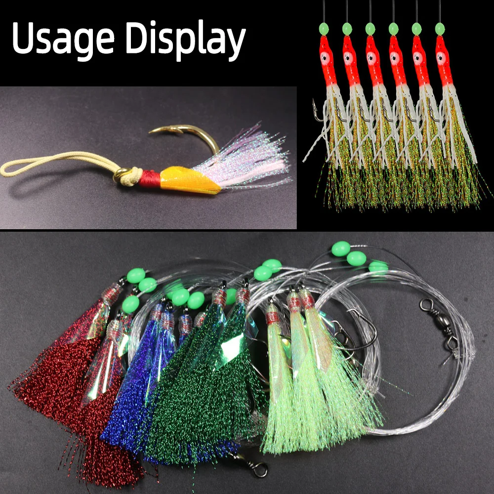 2Packs Twisted Holographic Flashabou Tinsel Fly Fishing Tying Crystal Flash for Baitfish Streamer Jig Hook Lure Making Material