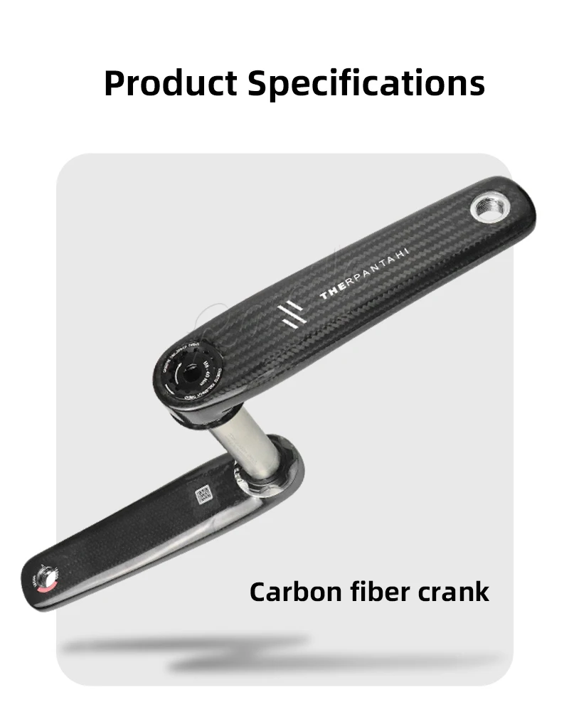 RPANTAHI Road Bike Carbon Fibre Crankset, Featuring a 24 Mm Titanium Axle and an Ultra-Light Carbon Fibre BCD 110 Spider EASTON