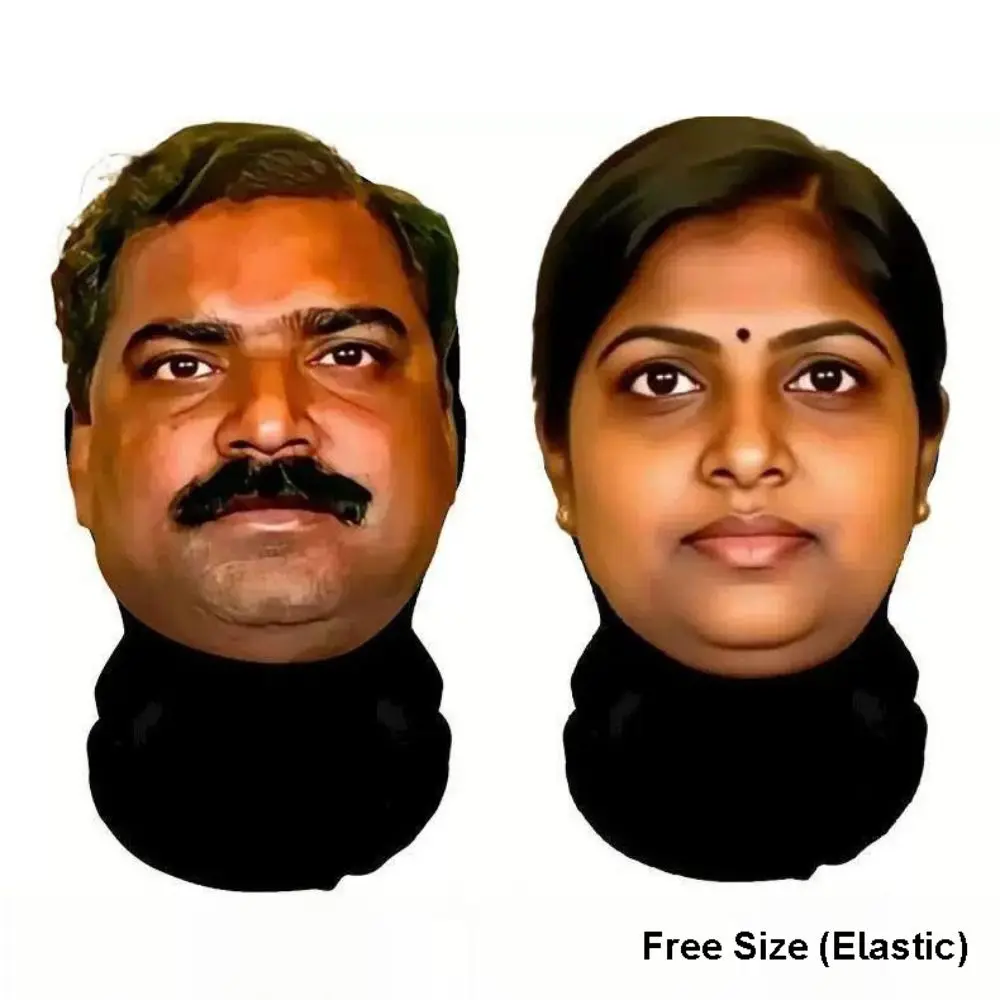 Funny Indian-style Mask Facial Expressions Novelty Cosplay Realistic Mask Breathable Spoof Design Party Headgear Cycling Outing
