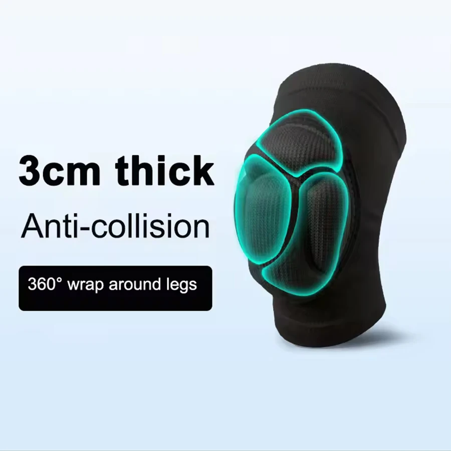 1Pair Thickened Protection Sports Kneepad Gym Support Fitness Gear Gear Basketball Brace Protector Male/Female Non Slip Pads