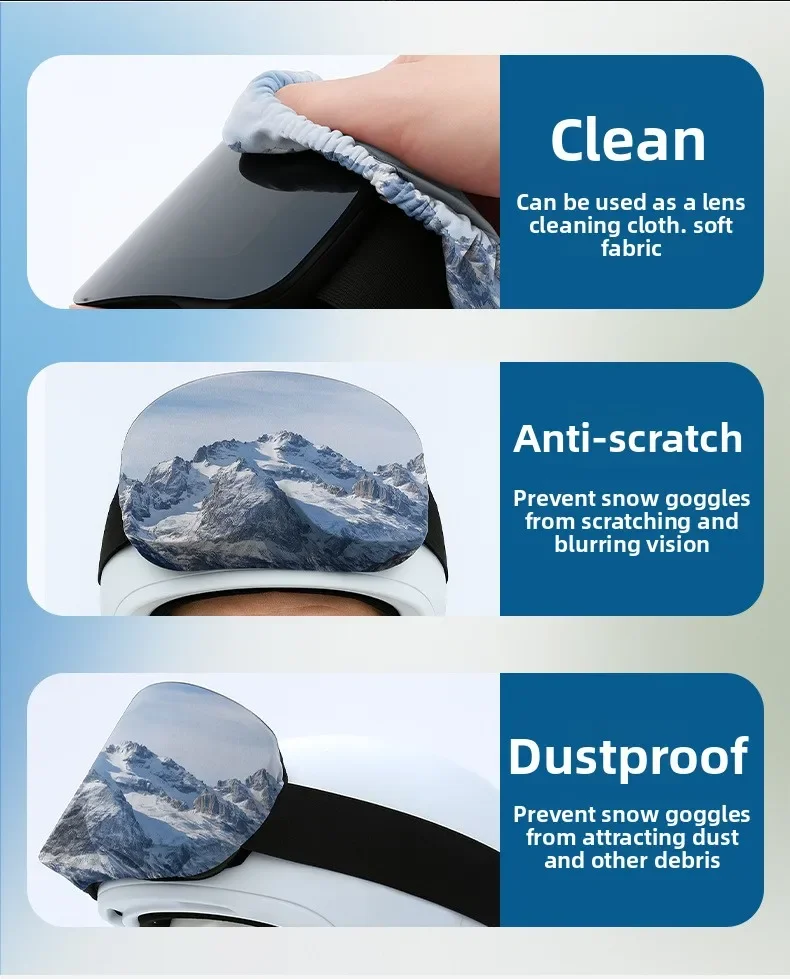 1/2/4/6Pcs Ski Goggles Protective Cover Fashion Snow Mountain Starry Print Portable Dust-proof Scratch-Proof Ski Eyewear Cover