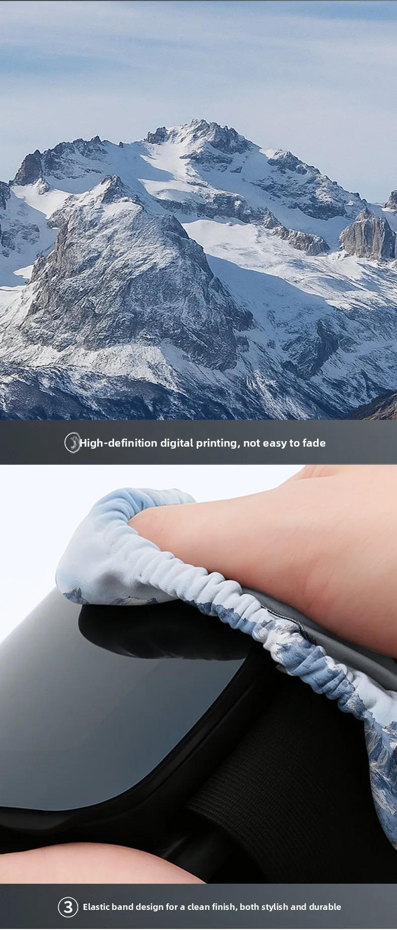 1/2/4/6Pcs Ski Goggles Protective Cover Fashion Snow Mountain Starry Print Portable Dust-proof Scratch-Proof Ski Eyewear Cover